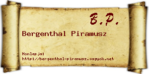 Bergenthal Piramusz névjegykártya